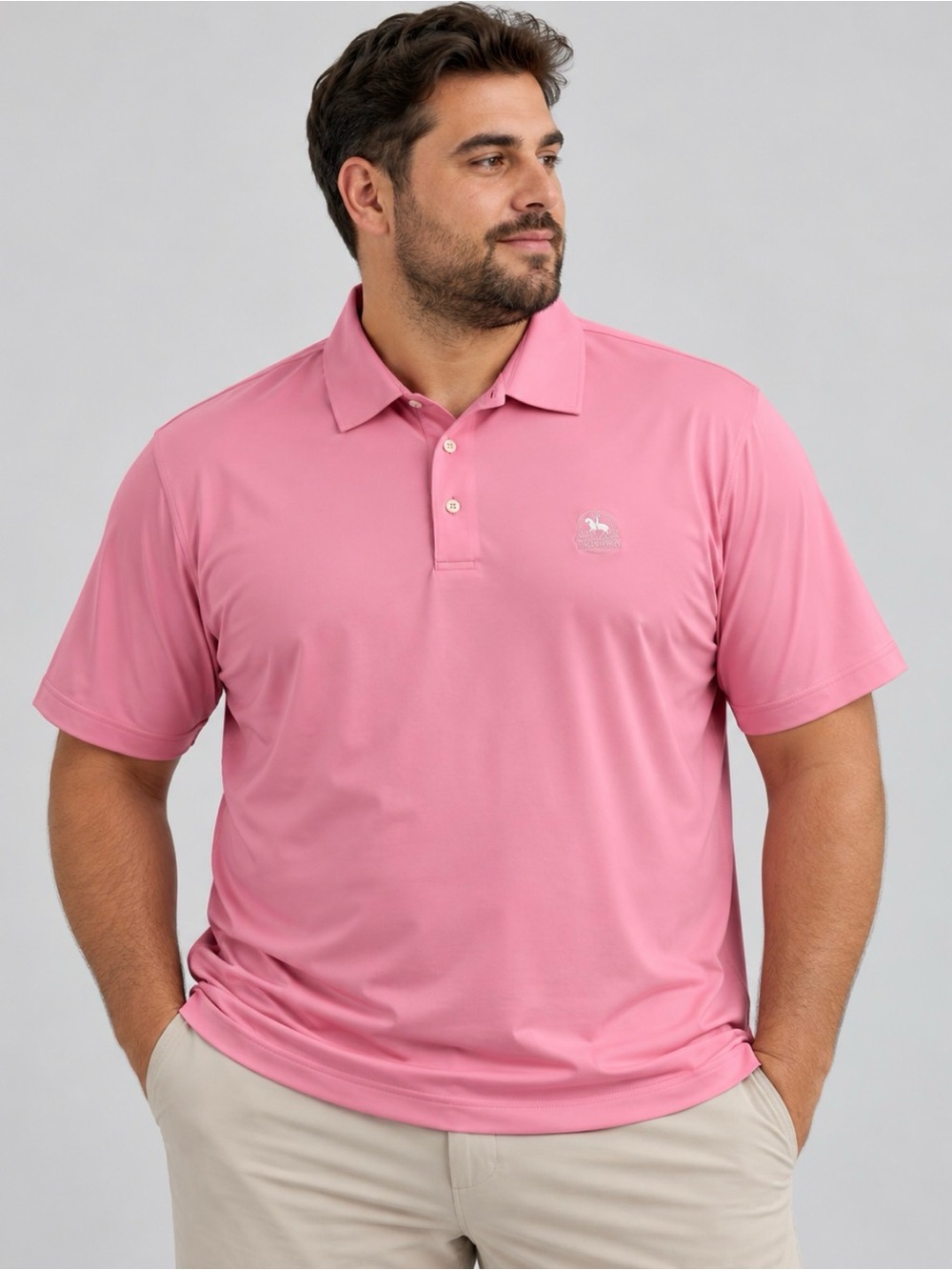 Peter Millar Men's Rose Pink Performance Summer Comfort Polo